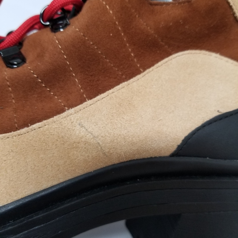 Gianni Bini Squad Goals Cheetah Calf Hair & Suede Lace Up & Zip Lug Sole Boot 9M - Picture 13 of 15